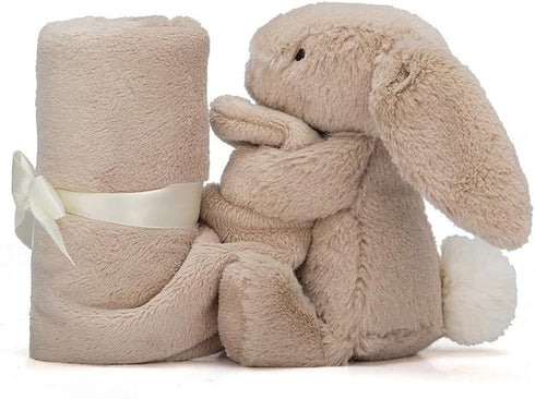 Jellycat Bashful Beige Bunny Soother, 13.5 inches - Baby Lovey & Security Blanket Gift