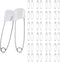 LIQWEI 50 Pcs Diaper Pins, 2.2 Inch Plastic Head Safety Pin with Safe
