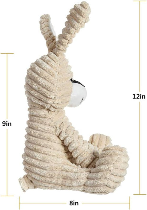 Apricot Lamb Toys Plush Corduroy Rabbit, 8.5 Inches, Soft Cuddly Stuffed Animal Perfect for Children.