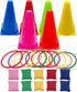 3 1 Set, in Carnival Games Soft Plastic Cones Cornhole Bean Bags Ring Toss Games For Carnival Kids Birthday Party