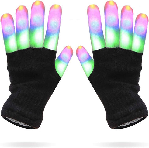 Luwint LED Colorful Flashing Finger Lighting Gloves - Glow Rave Cool Toys for Teens
