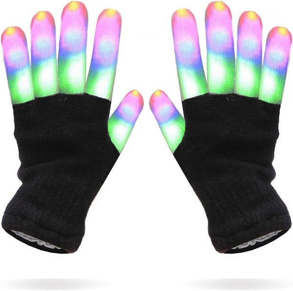 Luwint LED Colorful Flashing Finger Lighting Gloves - Glow Rave Cool Toys for Teens