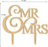 Mr and Mrs Wedding Cake Toppers, Wood Party Cake Decoration for Bride and Groom
