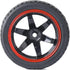 4PCS Black/Red RC Car Rubber Tires and Plastic Wheels Rims for 1/10 Scale On Road Touring Racing Flat Drift Car