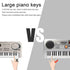 LeeQee Digital Keyboard Piano for Kids - 61 Keys Multifunction Electric Piano with Microphone for Ages 3-12 (Silver)