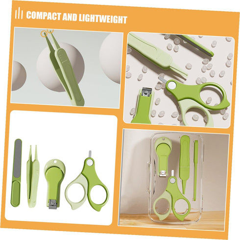 Set Nail Clipper Fingernail Clippers Newborn Nail Kit with Safety Features Portable Grooming Kit for Travel and Daily