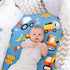 FIGEPO 4 Pack Set Baby Boy Bassinet Sheets Soft Fitted Baby Boy Mattress Covers Construction Truck or Dinosaur Theme