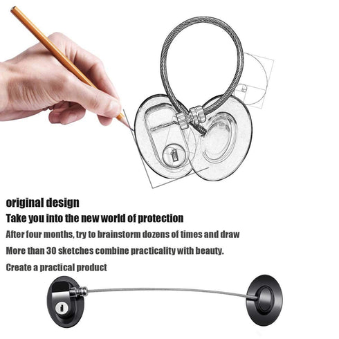 4 Pack Refrigerator Locks with 8 Keys, Child Safety Fridge Lock, Mini Fridge, File Drawer, Toilet Seat Lock with Strong