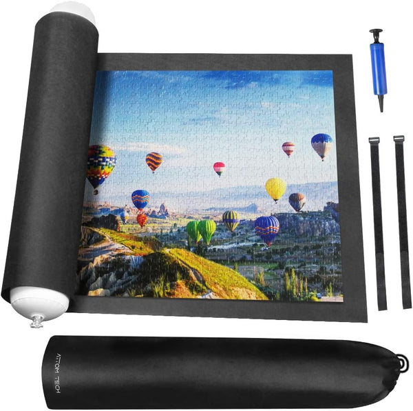 Rollable Jigsaw Puzzle Mat with Storage Bag, Store Puzzle for Next Play,
