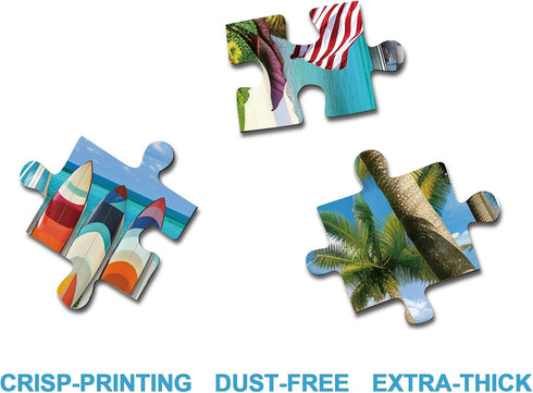 Beach House Puzzles 1000 Piece Summer Puzzle for Adults - Seaside Retreat Jigsaw