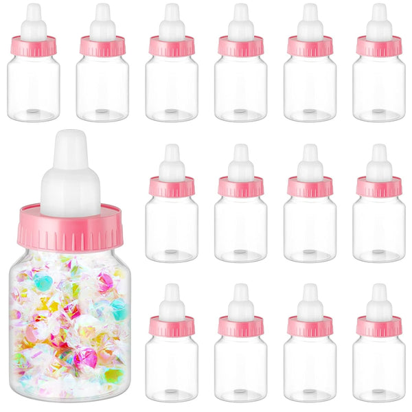 36 Pcs 3.5 Inch Baby Bottle Shower Favor Mini Plastic Candy Bottle