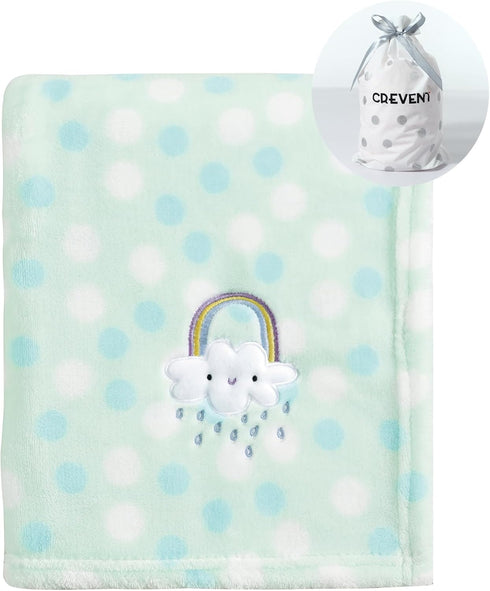 30"X40" CREVENT Lightweight Fuzzy Fluffy Warm Plush Baby Blanket for Infant Toddler Newborn Unisex Crib Cot Stroller