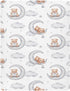 XLIANBIN Teddy Bears Fitted Crib Sheets Watercolor Moon Star Clouds Grey Soft and Breathable Standard Baby Sheet