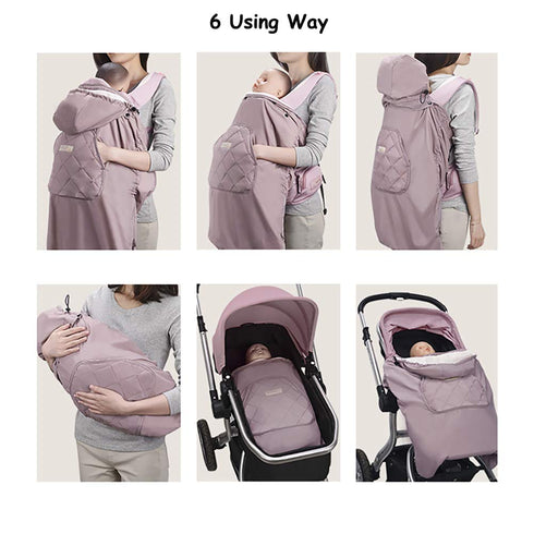 bebear Bebamour Baby Carrier Winter Cover Universal Hoodie All Season Carrier Cover for Baby Carrier (Dark Grey)