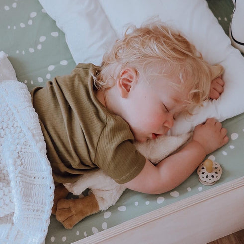 Sage Stones Organic Cotton Crib Sheet - Premium Percale for Cribs