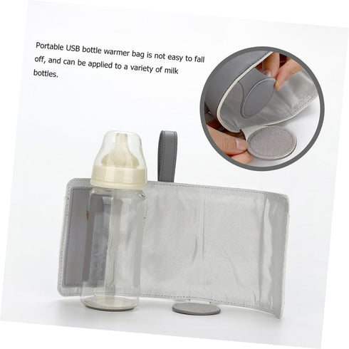 Portable USB Bottle Warmer Bag Heating for Travel Outdoor Use Keeps Milk Fresh Compatible with Various Bottles Deep