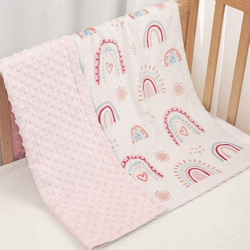 30 40 SANDJEST Rainbow Kid Blanket for Girls - x Kids Minky Blanket - Gifts for Kids on Birthday Christmas Nursery