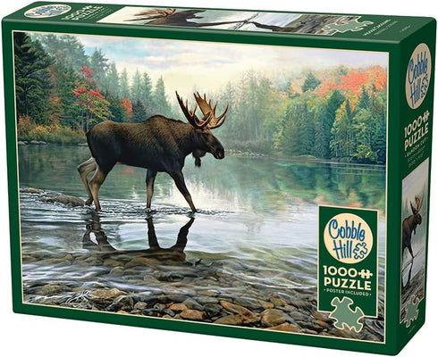 Cobble Hill 1000 Piece Puzzle - Moose Crossing, Sample Poster Included
