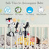 High Contrast Black and White Car Seat Toys for Infants 0-12 Months, Musical Black Fox Stroller Toys for Babies
