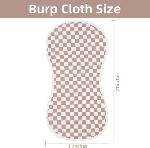 LifeTree 2 Pack Muslin Baby Burp Cloths - Large 70% Viscose from Bamboo & Cotton