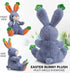 15 inch HollyHOME Bunny Stuffed Animal, Bunny Plush Toys, Cute Carrot Rabbit Easter Gift for Kids Girls Boys Navy Blue