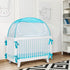 L RUNNZER Baby Pop Up Tent, Toddler Safety Net to Keep Baby from Climbing Out, See-Through & Breathable Crib Canopy