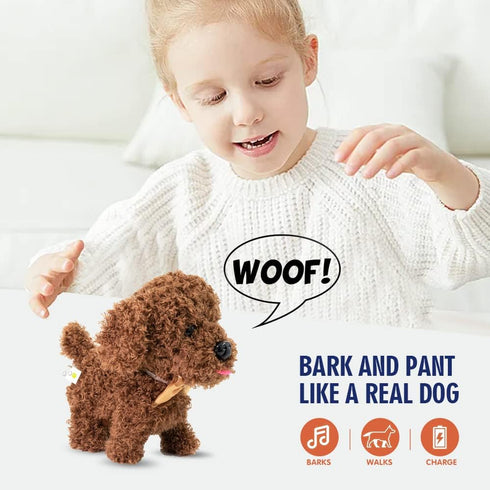 WEofferwhatYOUwant Plush Electronic Labradoodle Dog - Adorable Goldendoodle Puppy that Walks, Barks, and Cuddles (Ages