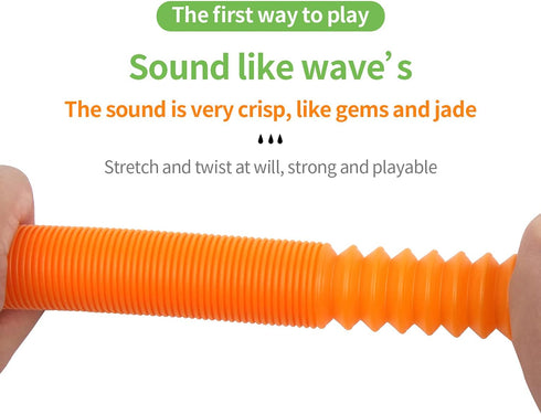 Jumbo Pop Toobs Fidget Toys, 7 Pieces Sensory Toys for Kids and Adults, DIY Decompression for ADHD Autism