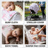 REZIPO 2 Pack 70% 30% 47 47 Inches Pink Bow Muslin Swaddle Blankets Bambo Cotton Breathable Receiving Blankets Newborn