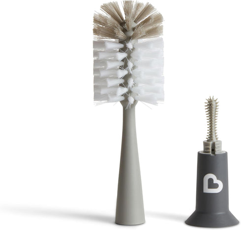 Munchkin Grey Bristle Bottle Brush - Perfect for Baby Bottles