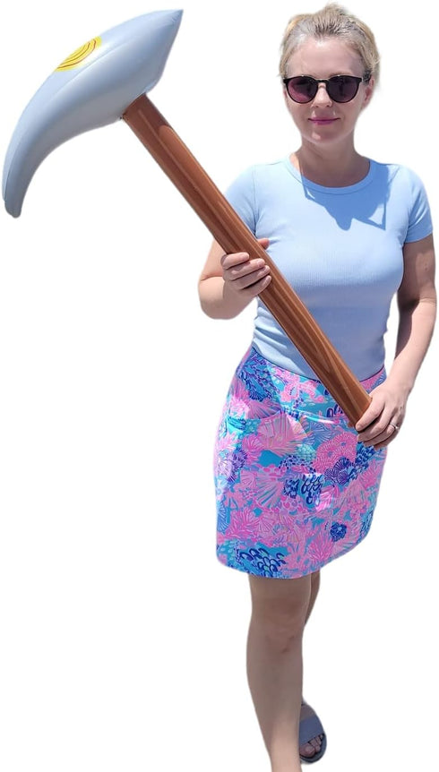 Inflatable Pick Axe (33") - Wood and Silver Color Toy for Kids Party Favors