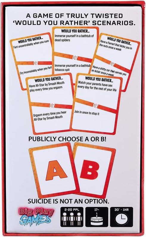 A Rock & A Hard Place Would You Rather - Card Game for Adults, Party Games for Game Night