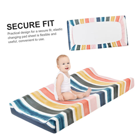 JUMPLAWN Diaper Change Table Cover Stretchy Mat Pad Sheet Reusable Washable Safe Material for Newborn Cradle Bassinet