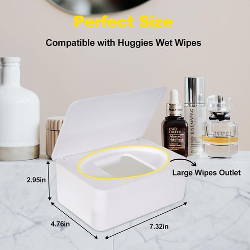 Eiszhjk Wipes Dispenser Compatible with Cottonelle, Refillable Wipe Holder, Flushable Wipes Container with Sealing