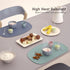 Cuddle Campus Silicone Placemat with Raised Edges for Kids, Non-Slip Table Setting for Dining, Comes with String for