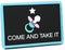 Come and Take It Pacifier Diaper Bag PVC Hook and Loop Patch