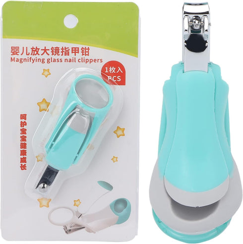 FILFEEL Lightweight Zoom Nail Clipper, Stainless Steel Fingernail & Toenail Clippers with Magnifying Glass for Baby