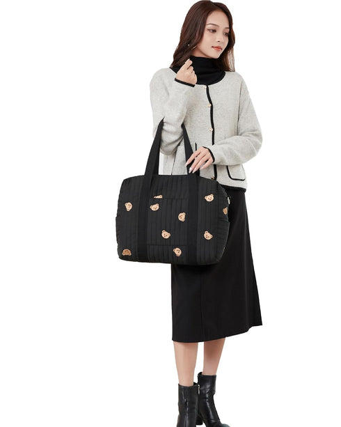LORADI Versatile Diaper Bag Tote with Insulated Pockets & Stroller Hooks - Ideal for Newborn Travel