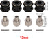 INJORA RC Hex Hub 12mm Brass Wheels Hex Hub Extension Black Drive Adapter for 1/10 RC Crawler