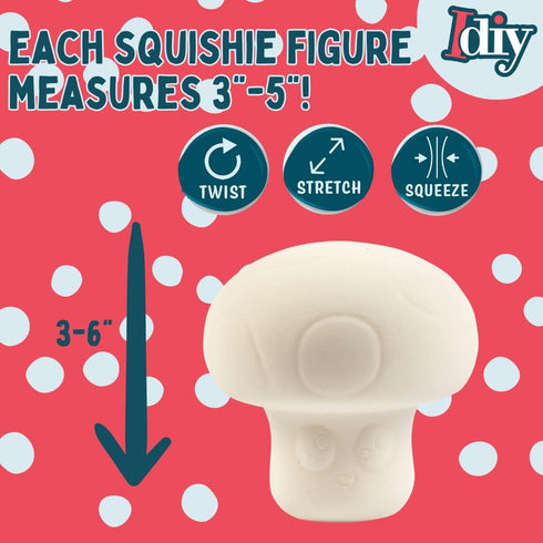Idiy (46")8 12 Jumbo Squishy Toys Craft Kit for Kids-Paint Your Own Slow Rising Squishies Garden Critters w Fabric