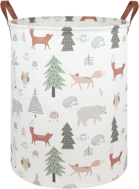FXOCSHE FXOLCSHE Animal Baby Laundry Basket,Woodland Animals Baby laundry hamper,Toy basket for boys,Nursery