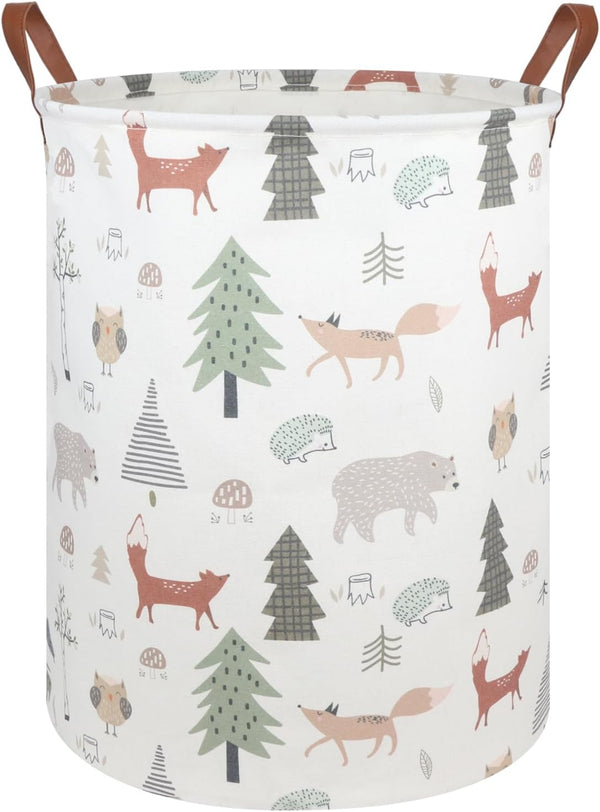 FXOCSHE FXOLCSHE Animal Baby Laundry Basket,Woodland Animals Baby laundry hamper,Toy basket for boys,Nursery