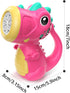 Bubble Machine Wand for Kids - Dinosaur Bubble Maker with Light & Music, Outdoor Toy for Ages 2-5, Birthday Gift