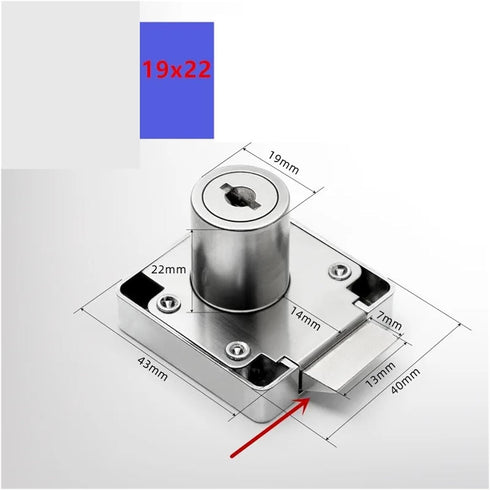 QXCIVR 16x22) Cabinet Drawer Latch Locks Furniture Door Lock Hardware Desk Lock Wardrobe Cabinet Door Locks Bedside