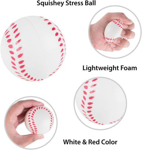 Super Z Outlet Mini Foam Sports Balls for Kids Adults, Mini Baseball Football Basketball Soccer Stress Toy, Pack of 12