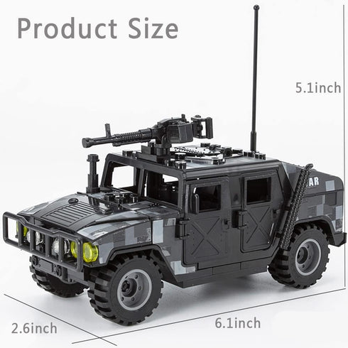 Armored Vehicle Building Block Toy, Military Vehicle for Age 6-12+, Army Battle Brick Model Gifts for Boys