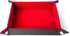 FanRoll Fold Up Velvet Dice Tray: Red with PU Leather Backing for Dungeons and Dragons