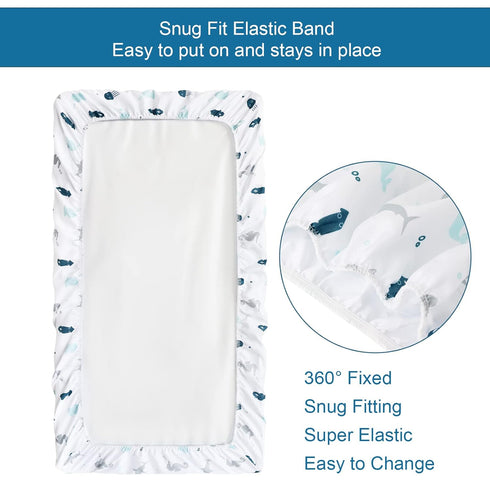 2 Pack, Bassinet Sheet, Bassinet Sheets Ultra Soft Bassinet Sheets for Baby Boys or Girls Universal Fit for Rectangle