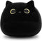 3D Black Cat Plush Stuffed Animal Toy Pillow, Kawaii Cat Shape Design Lumbar Cushion