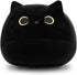 3D Black Cat Plush Stuffed Animal Toy Pillow, Kawaii Cat Shape Design Lumbar Cushion